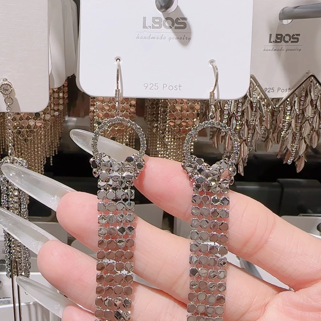 锆石铜合金925银耳环