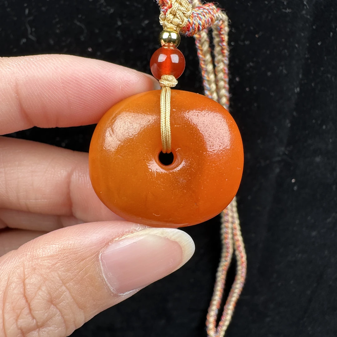 Y3746天然原矿蜜蜡 老蜡藏扣 26.5*13mm抖音基地质检发货