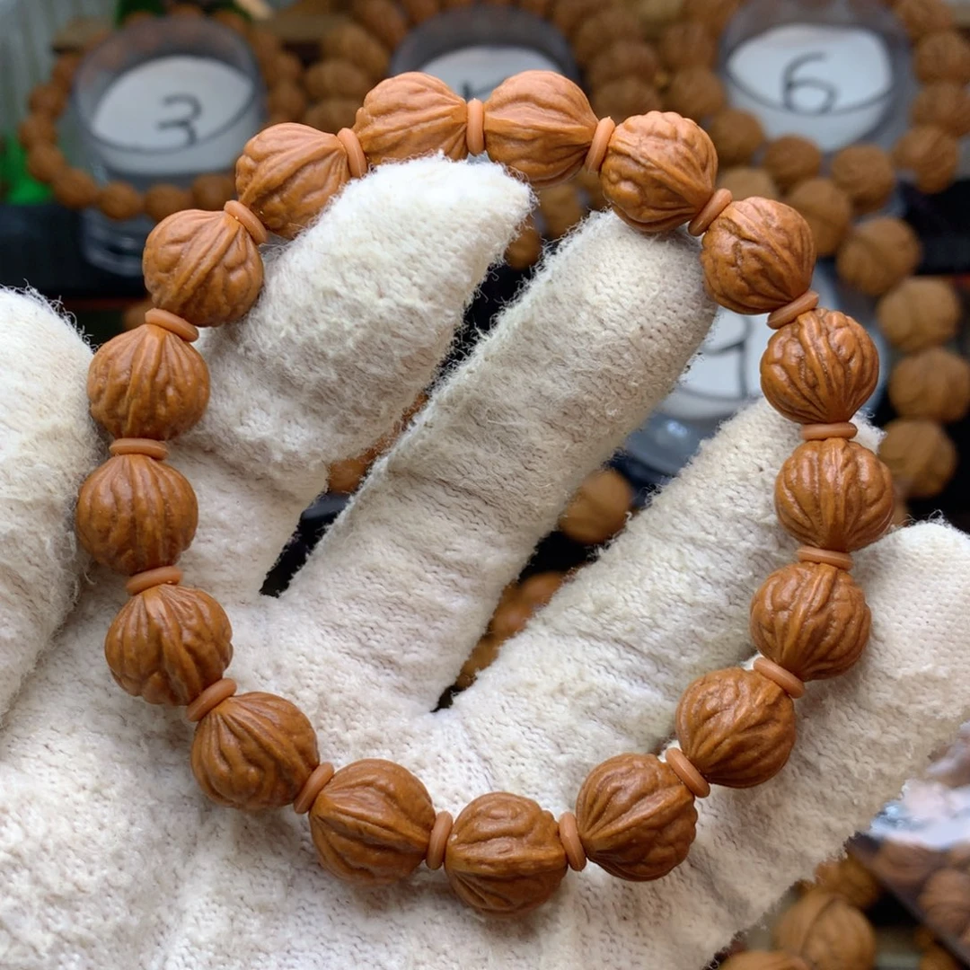 手串桃核野生实心籽