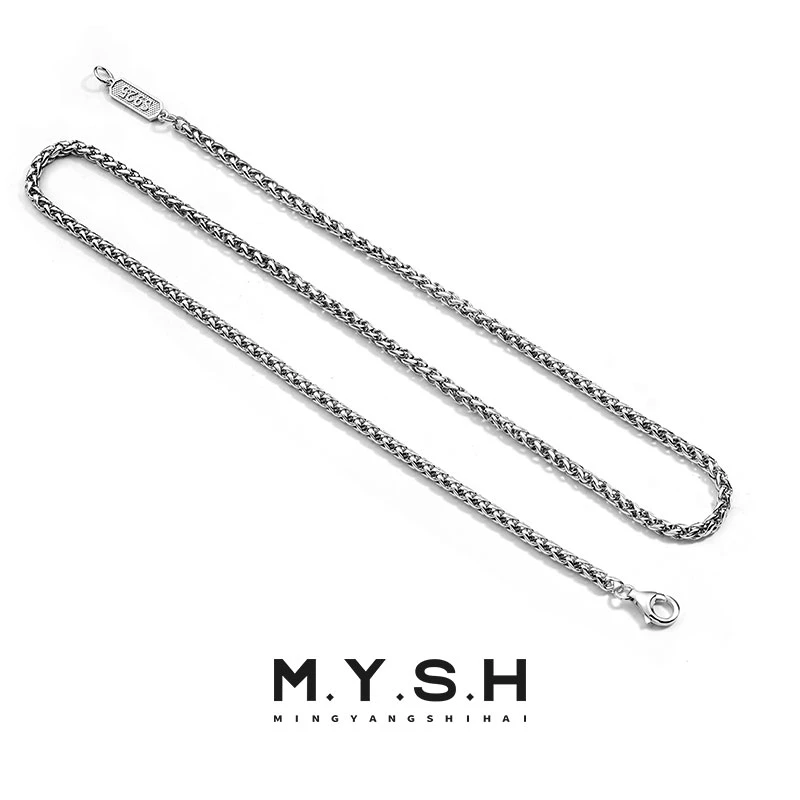 链子925银 3mm 肖邦链双层个性小众MYSH铭扬饰海十字商场项链简约