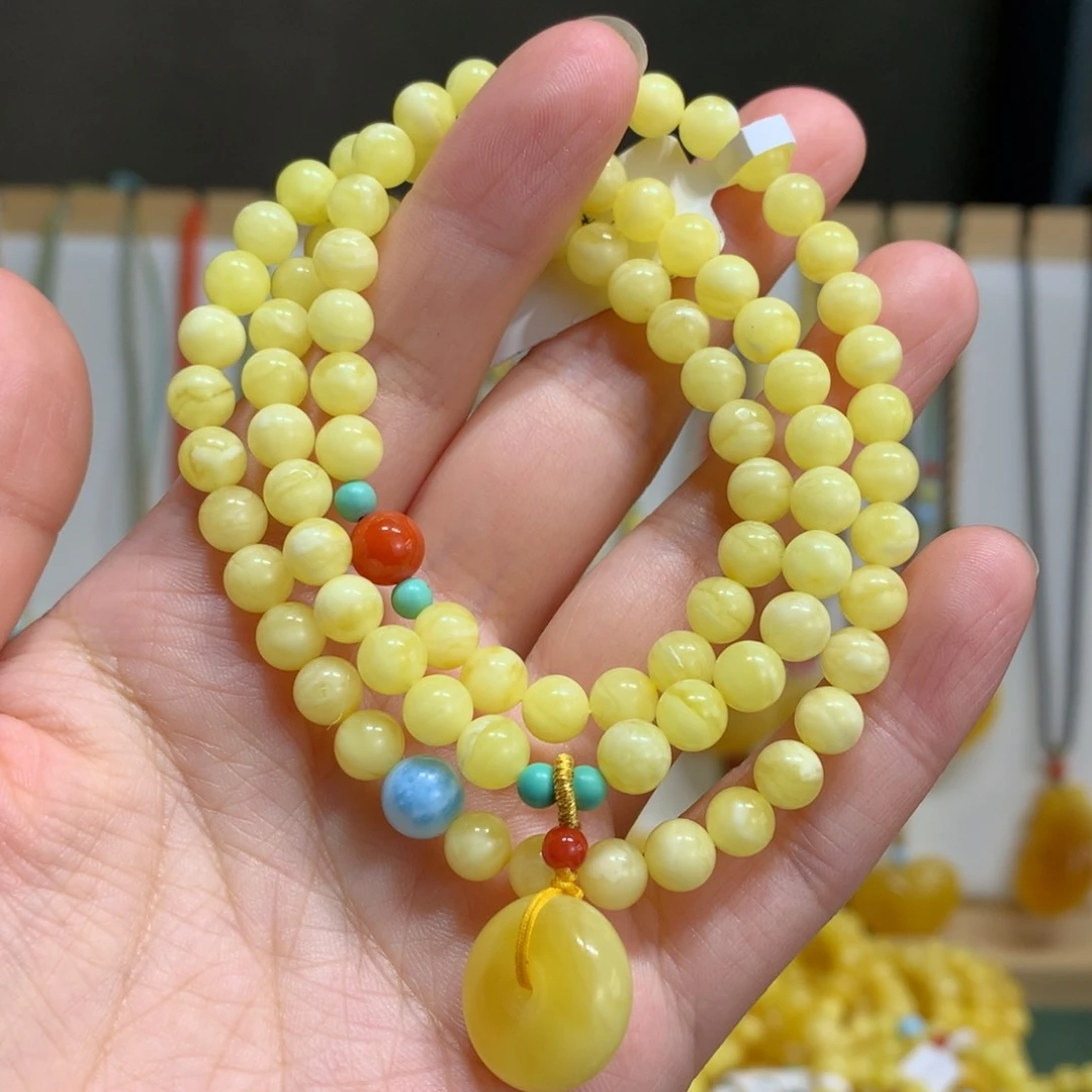 蜜蜡手链未镶嵌6m m