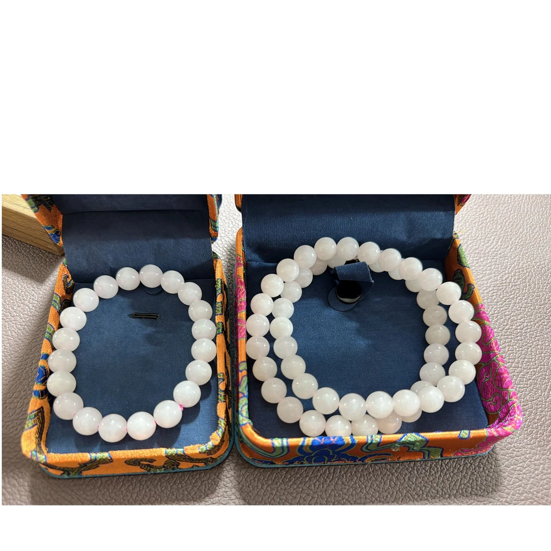 【抖音官方质检发货正品保真】天然和田玉粉色情人节限定项链+手串