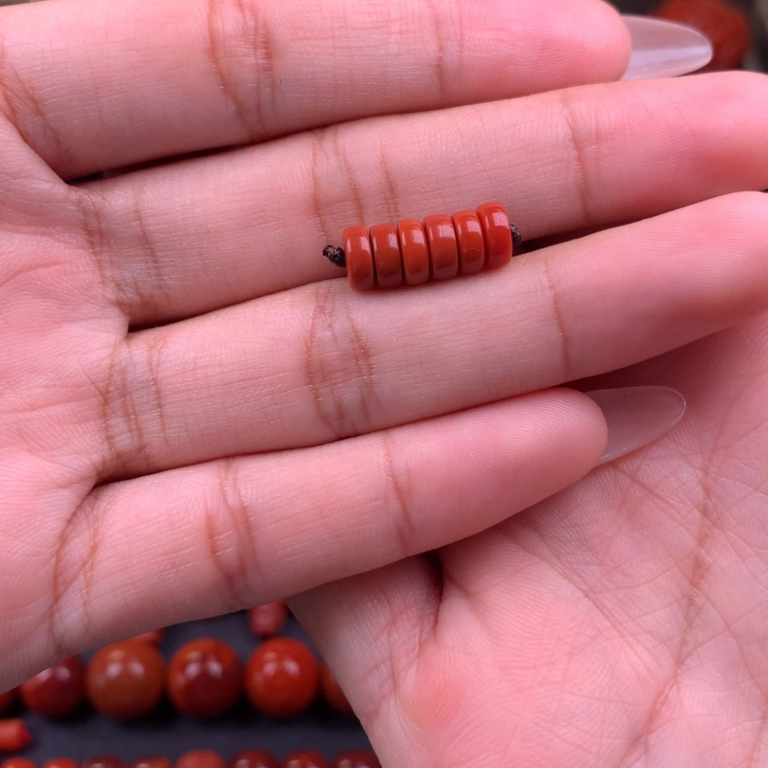 南红玛瑙未镶嵌直切隔片6+