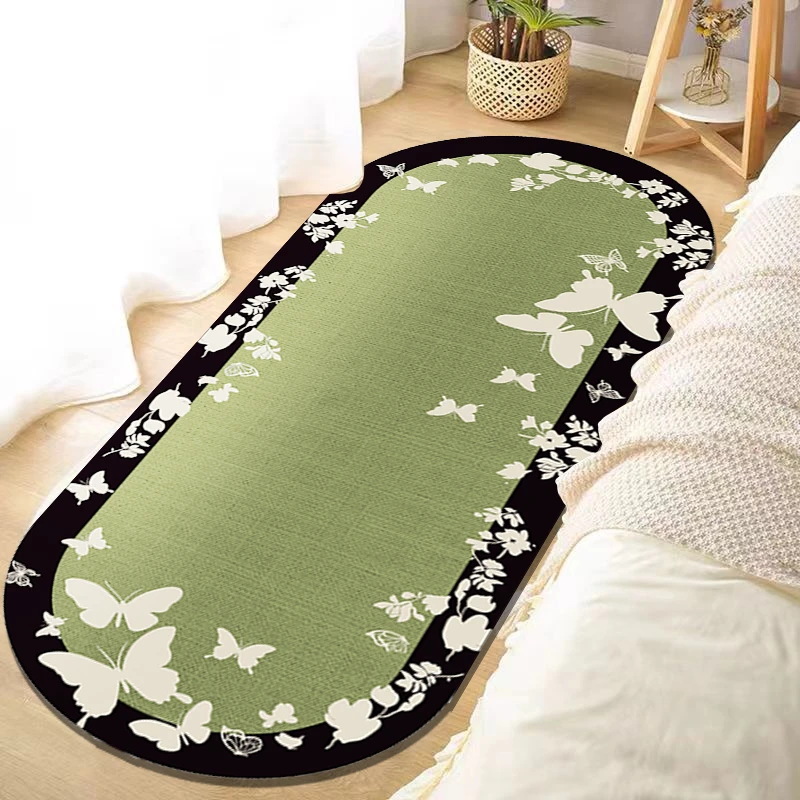 Mooshine慕上 中古风蝶舞繁花梦幻床边毯家用卧室防滑耐脏加厚