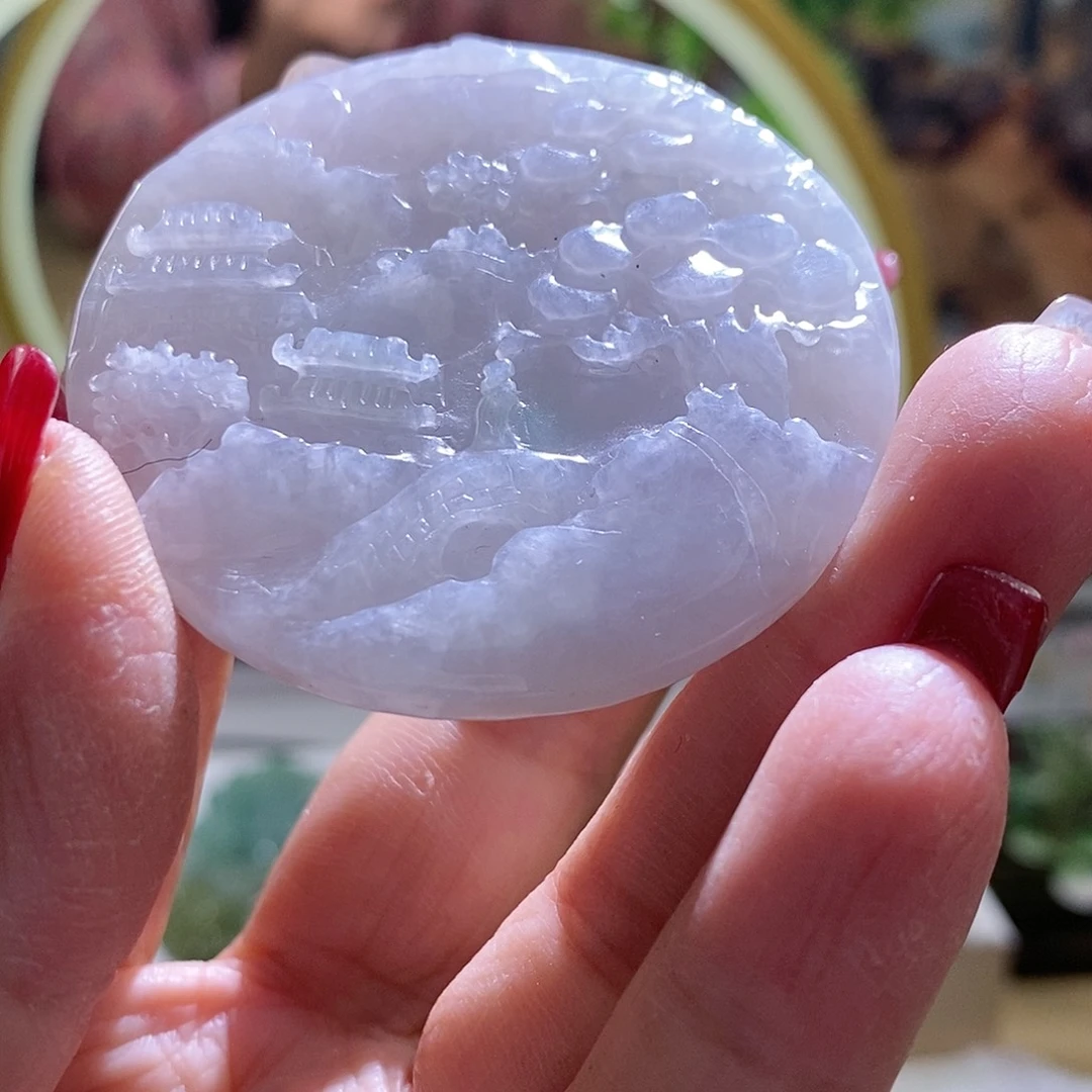 【闪购商品】翡翠颈饰未镶嵌山水