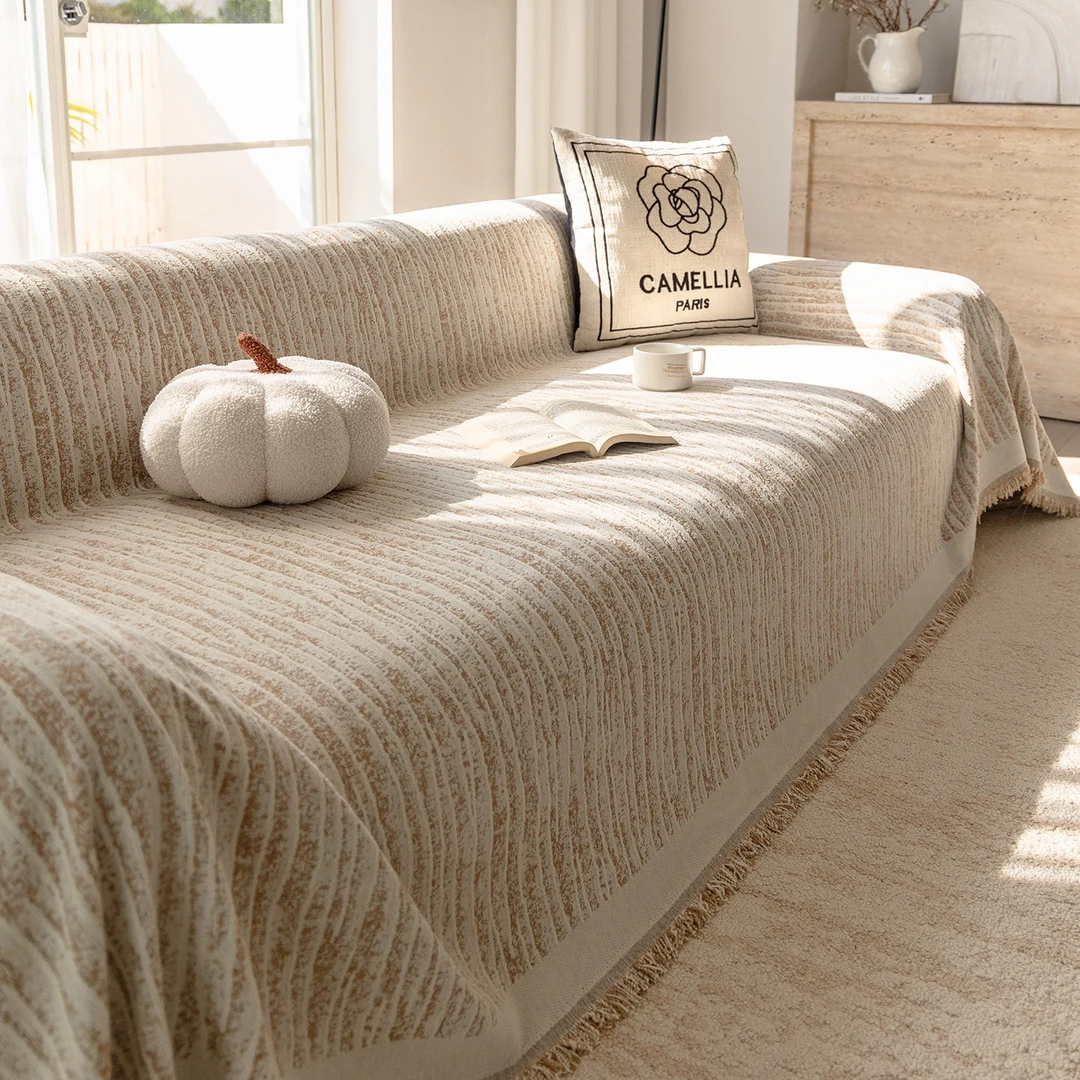 麦颜法式奶油风沙发盖布四季通用2025新款沙发巾固定防滑沙发垫布