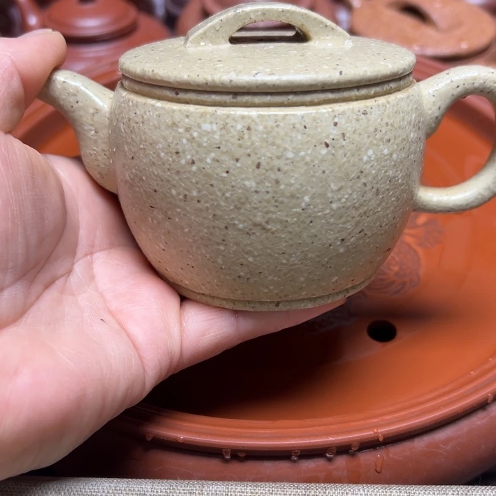 紫砂茶壶清***山宜兴原矿本绿