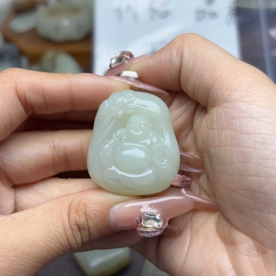 和田玉（糖玉）颈饰未镶嵌过***-