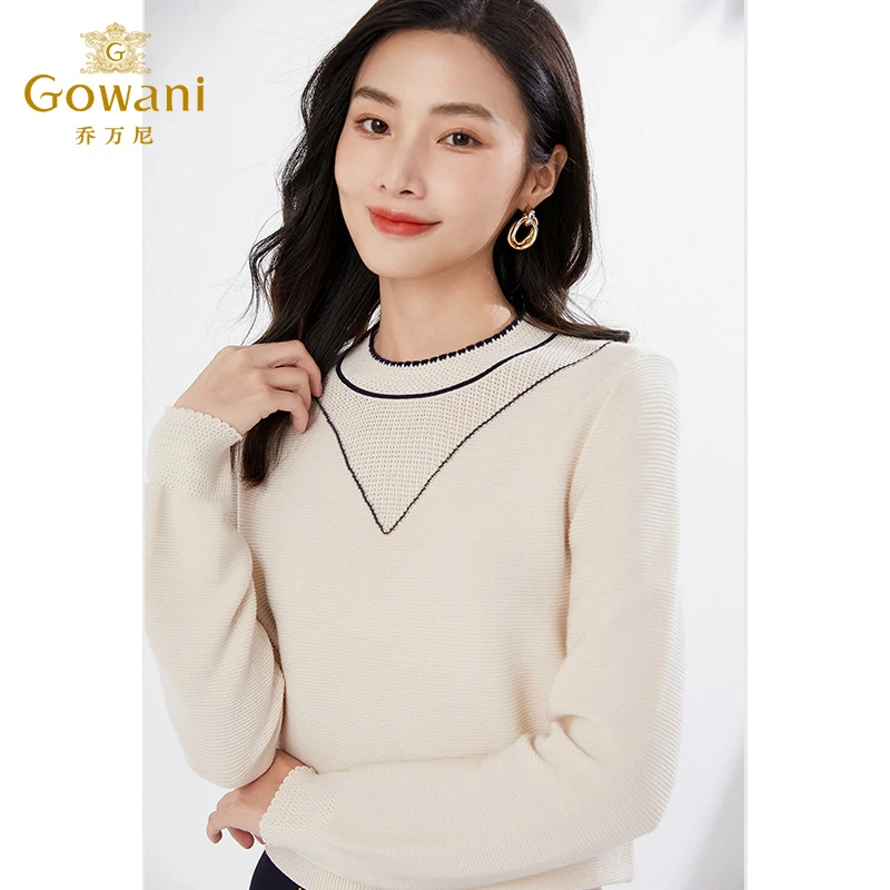 乔万尼春装新品羊毛衫气质优雅软糯针织衫商场同款EI3M272