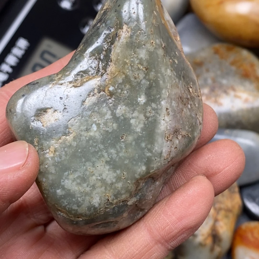 和田玉挂件银S925镀金镶嵌