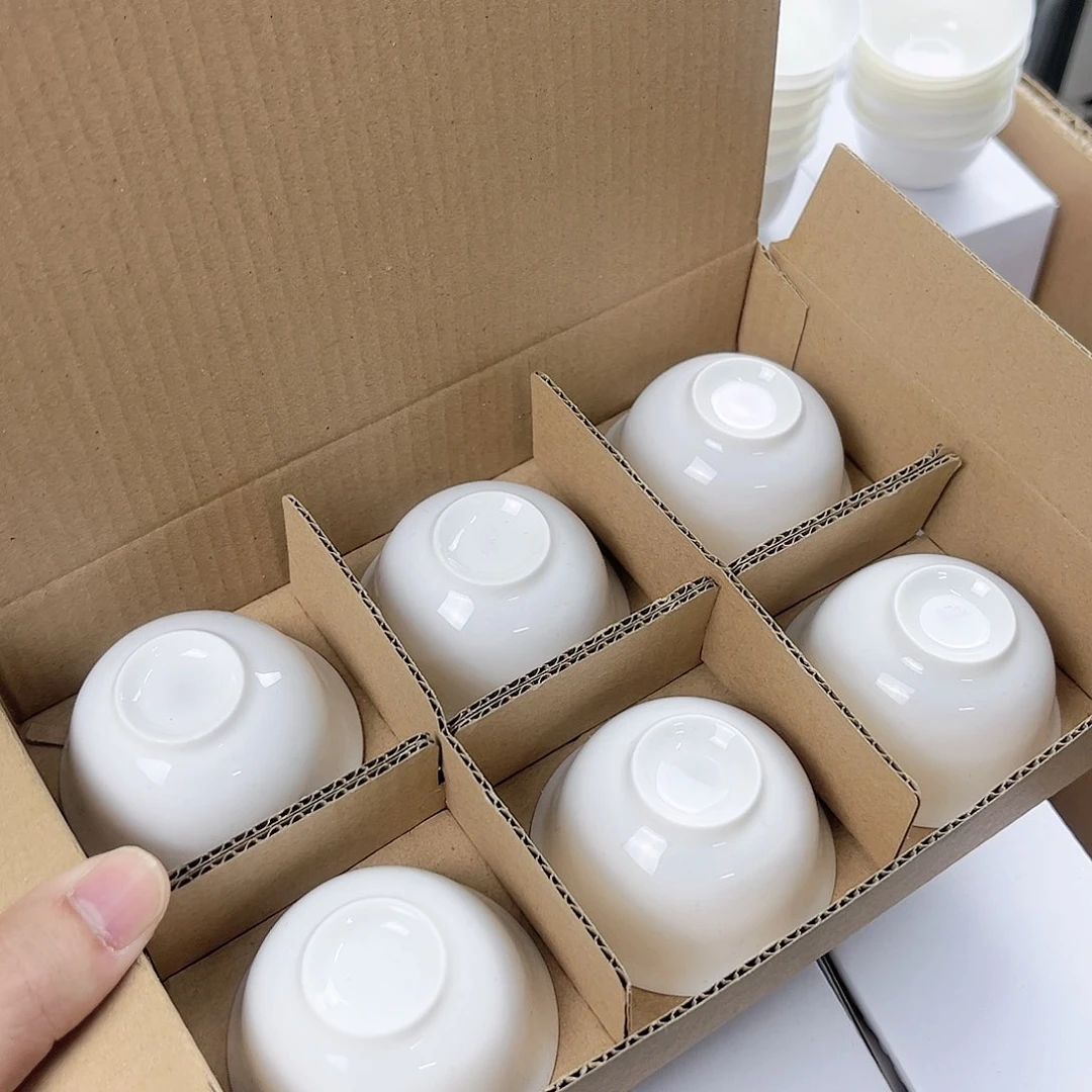 【闪购商品】6个50ml杯子骨瓷杯子超薄胎