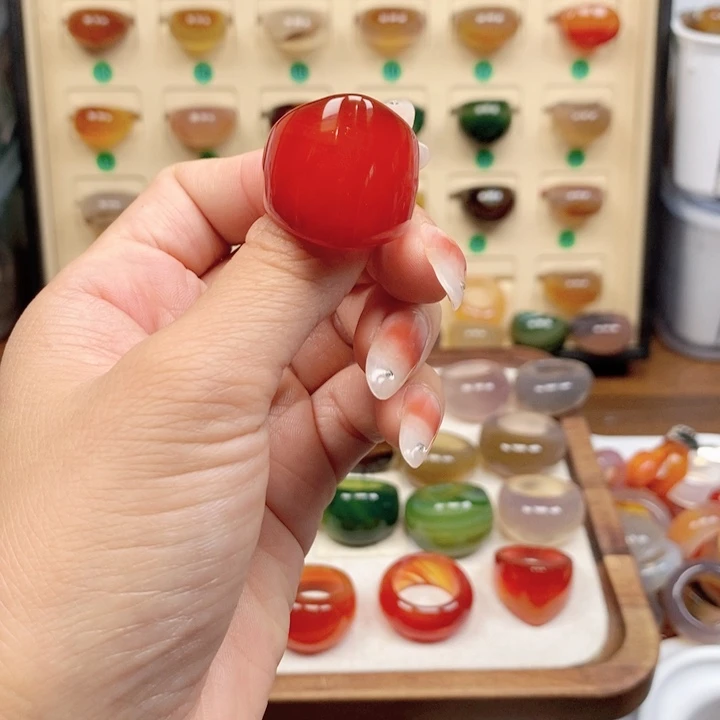 未镶嵌戒指玛瑙/玉髓莎*
