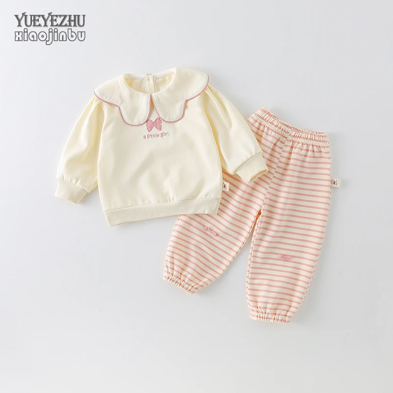 女宝宝卫衣春秋分体套装儿童春季长袖韩版洋气婴儿衣服春装小童装