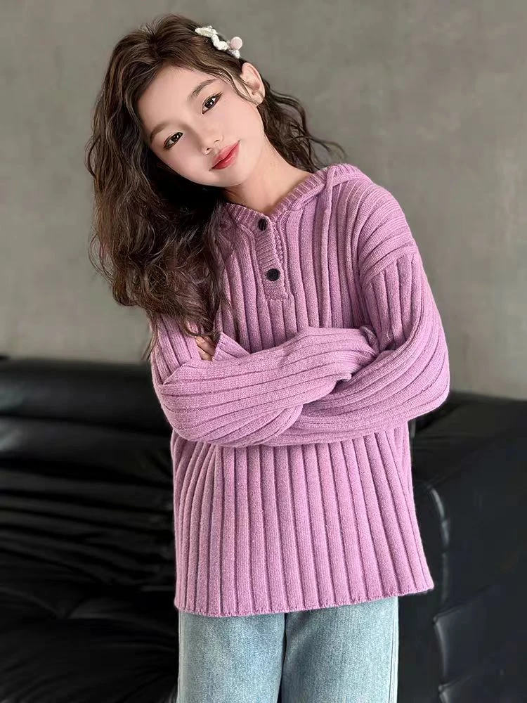 秋冬款长袖毛衣女童