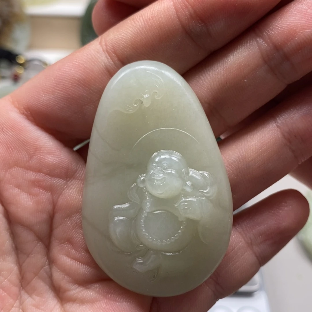 和田玉颈饰未镶嵌小****浇