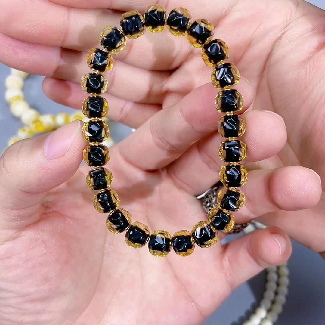 阿***丁琥珀未镶嵌手链蓝珀无相