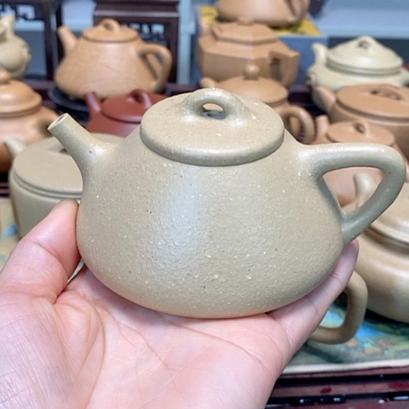 【闪购商品】紫砂茶壶梨皮绿泥半手工