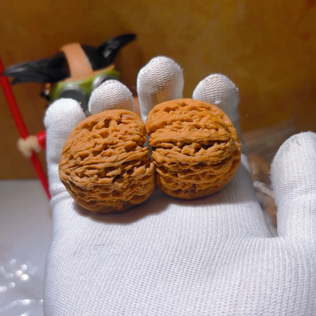 吊坠文玩核桃6号链接40拉丝团子凹底