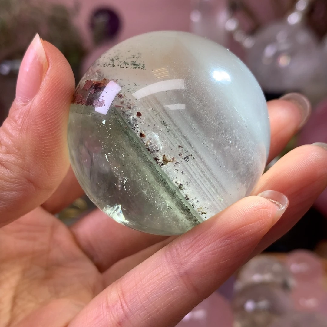 水晶珠宝半成品未镶嵌幽灵球46毫米