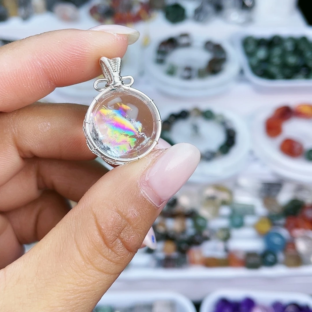 水晶单珠打孔不退不换未镶嵌