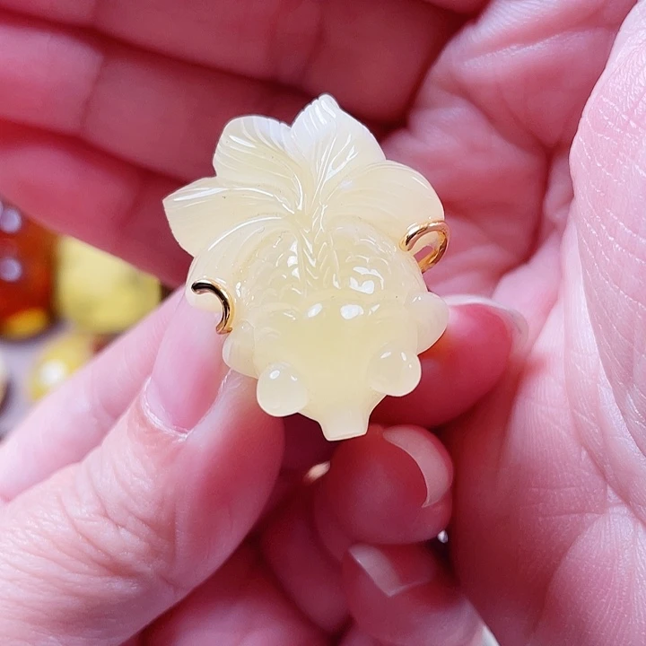 琥珀银S925镶嵌裸石戒指