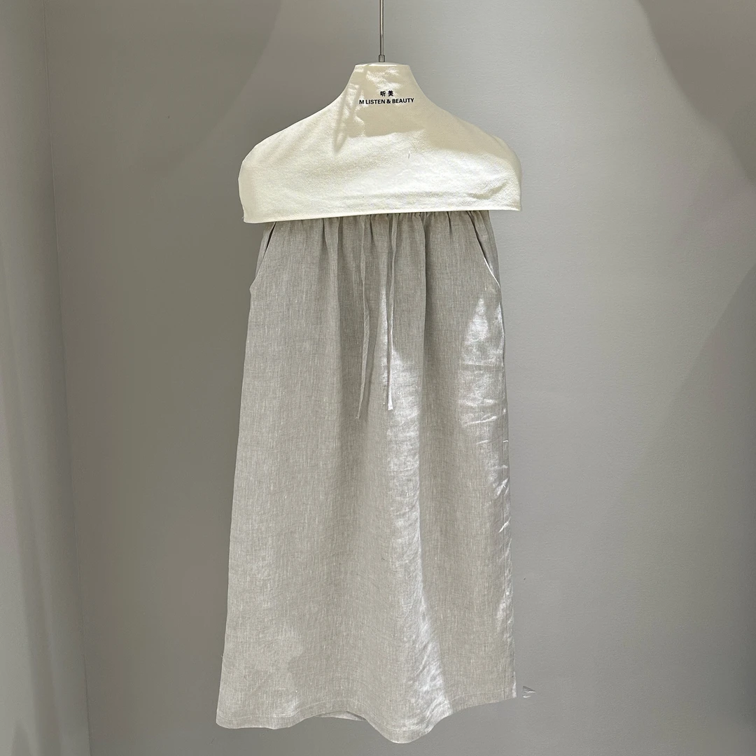 【媚儿】直筒亚麻半身裙