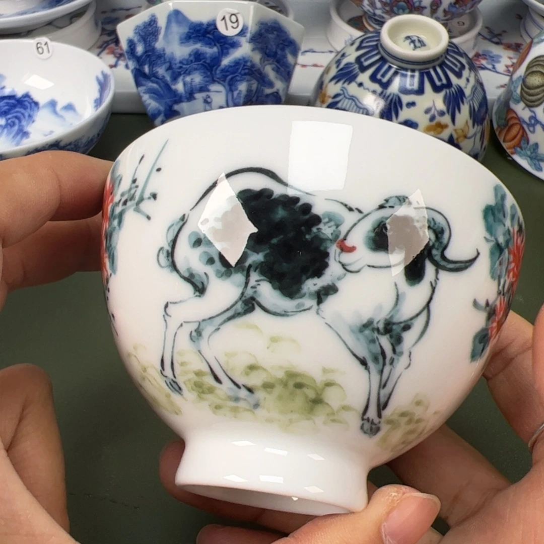 陶瓷景德镇纯手工纯手绘茶具木木27