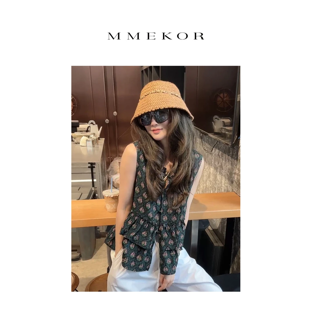 MMEKOR“塞西莉亚”背心 2025新款千金玛德琳甜酷百搭马甲 89803