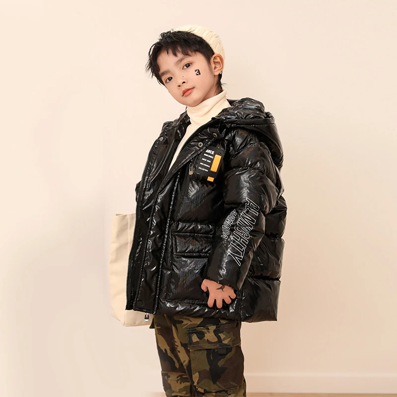 米西果童装连帽儿童羽绒服男童外套冬季2023新款加厚洋气保暖秋冬