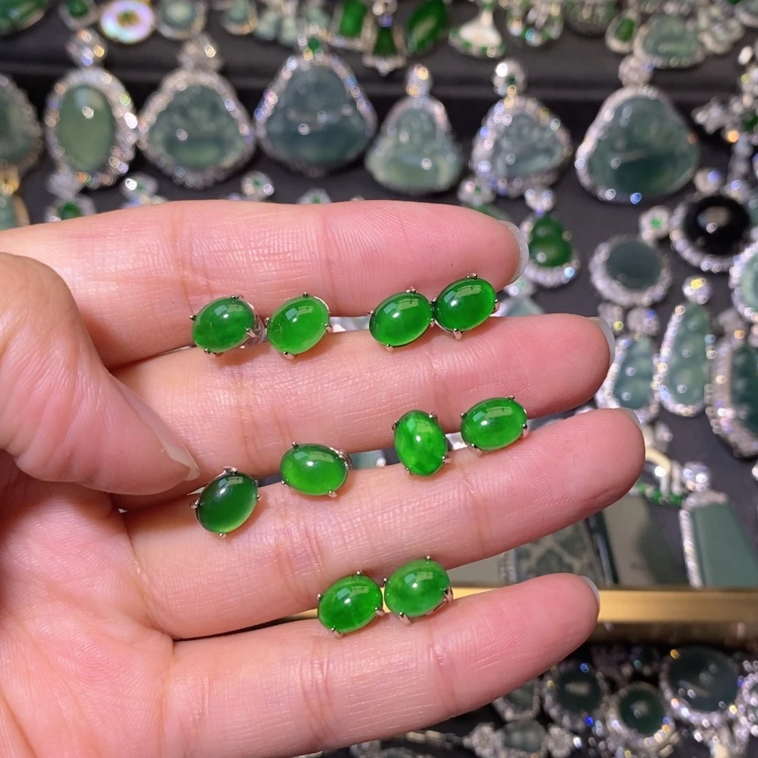 再***首翡翠银S925镶嵌颈饰天然