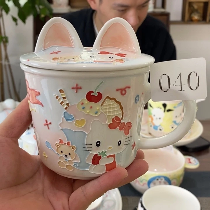 瓷片景德镇釉下彩手绘
