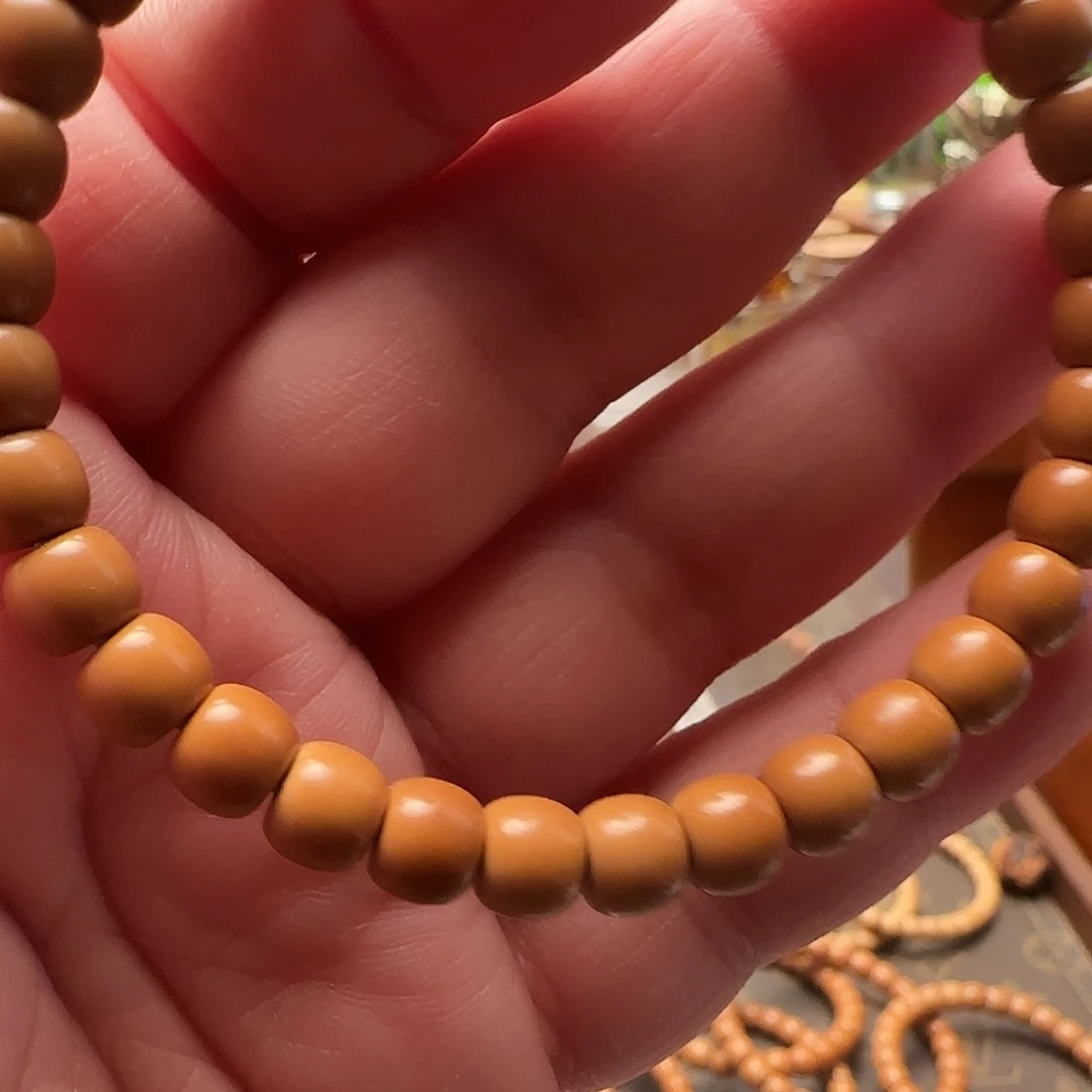 橄榄核手串核尖单圈老挝6.8mm