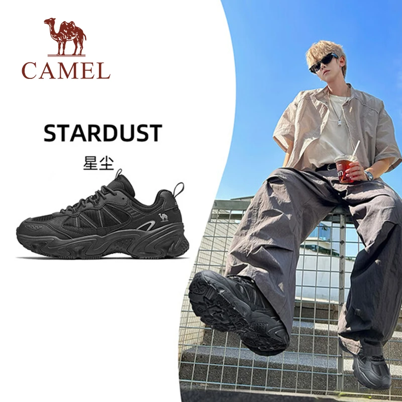【星尘】骆驼登山鞋男2025秋季新款休闲防滑抓地厚底女鞋复古运动鞋
