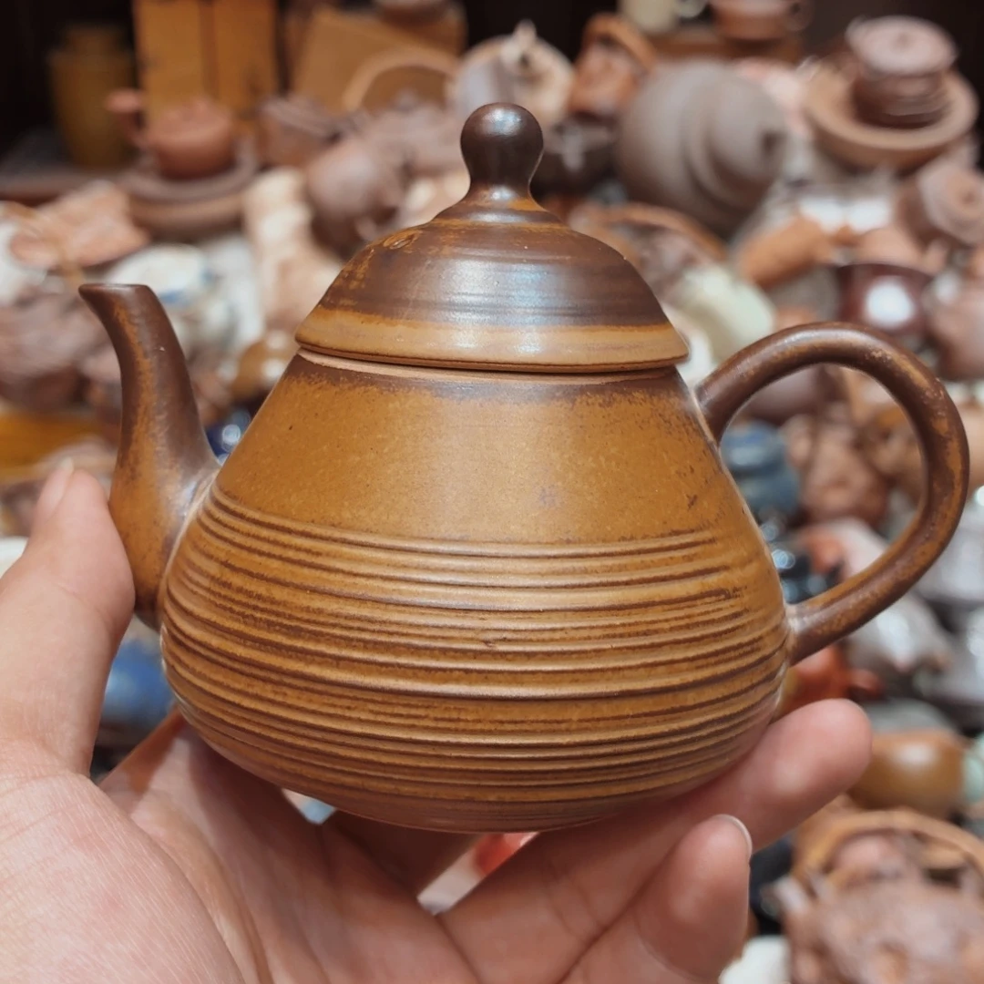 柴烧老岩泥高温茶器皿