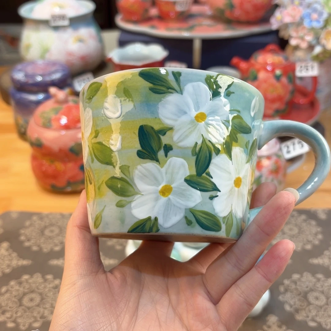 景德镇手绘高温釉下彩陶瓷茶具