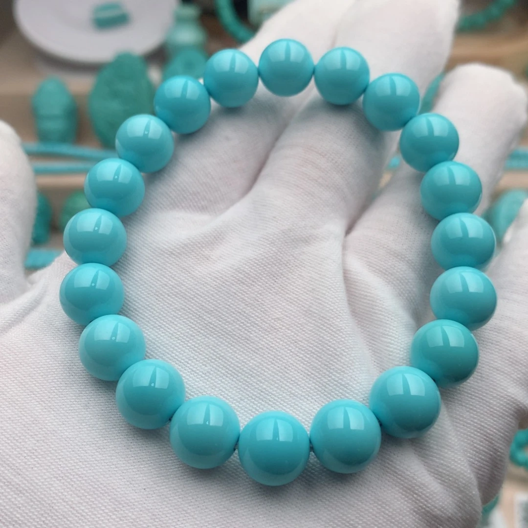 未镶嵌绿松石珠宝奇石10mm