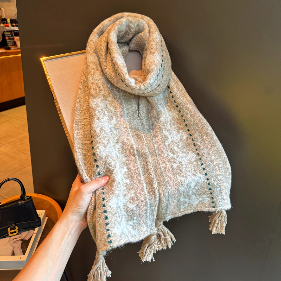 Miss both老钱风高档送礼新款围巾女秋冬季保暖披肩复古围脖2026