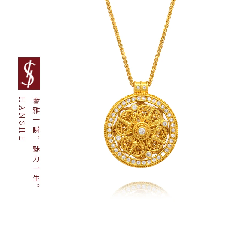 HANSHE/韩奢 【时来运转】八宝罗盘项链旋转吊坠