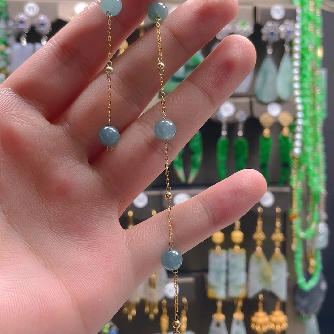 翡翠未镶嵌耳饰翡翠