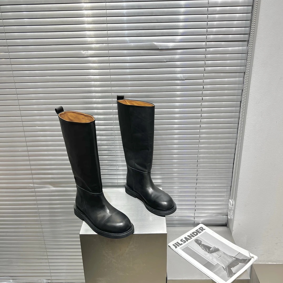2562-2重工艺水洗马皮时尚显瘦长靴