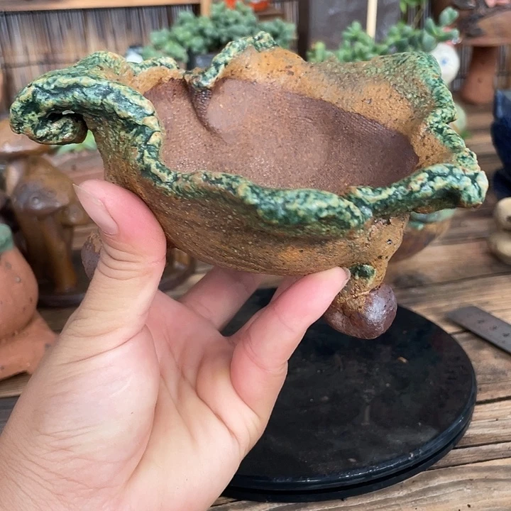 手工粗陶高温花盆