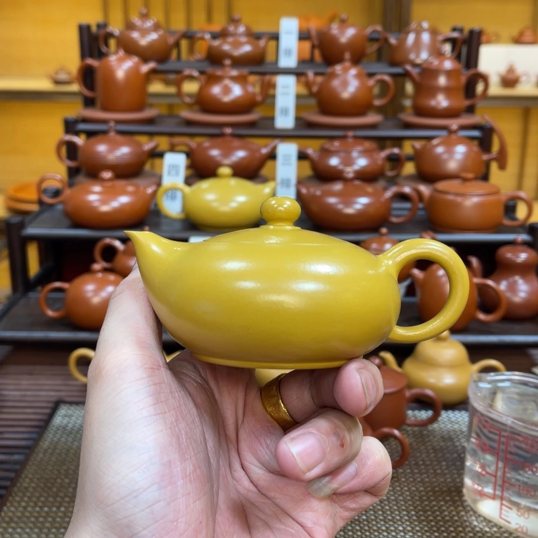 茶壶紫砂潮州手拉壶 黄
