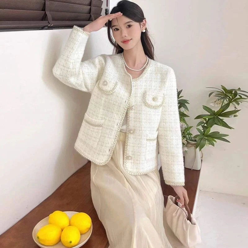 6661-热卖爆款精致小香风外套女新款宽松开衫