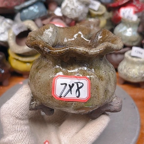 粗陶花盆手工花盆