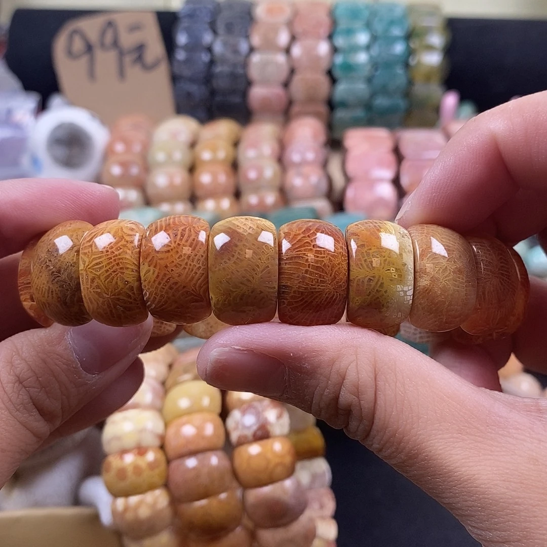 硅化珊瑚（珊瑚玉）未镶嵌手牌 上新20