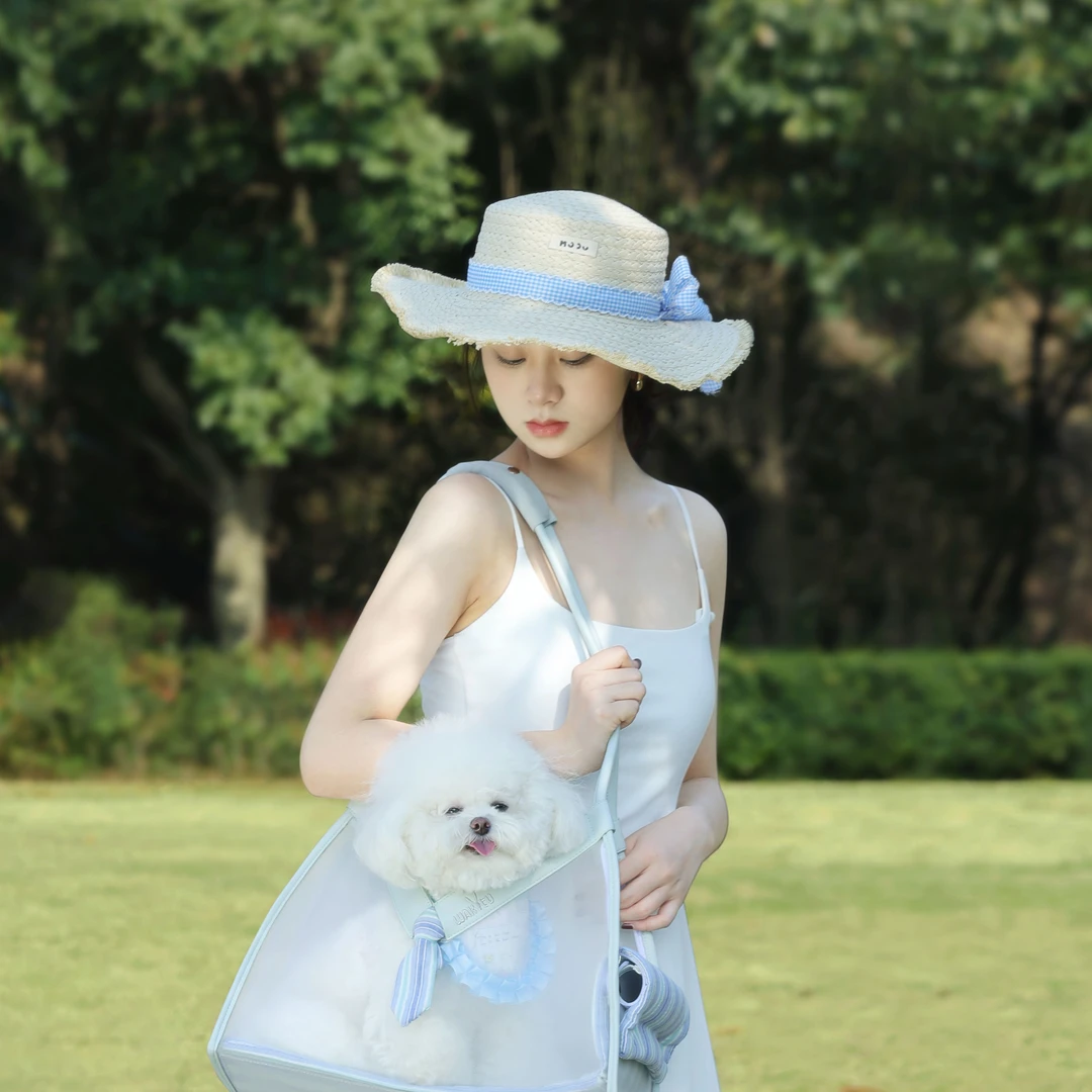 wakytu英国防虫宠物包狗狗猫咪外出托特包春夏小清新风透气不沾毛