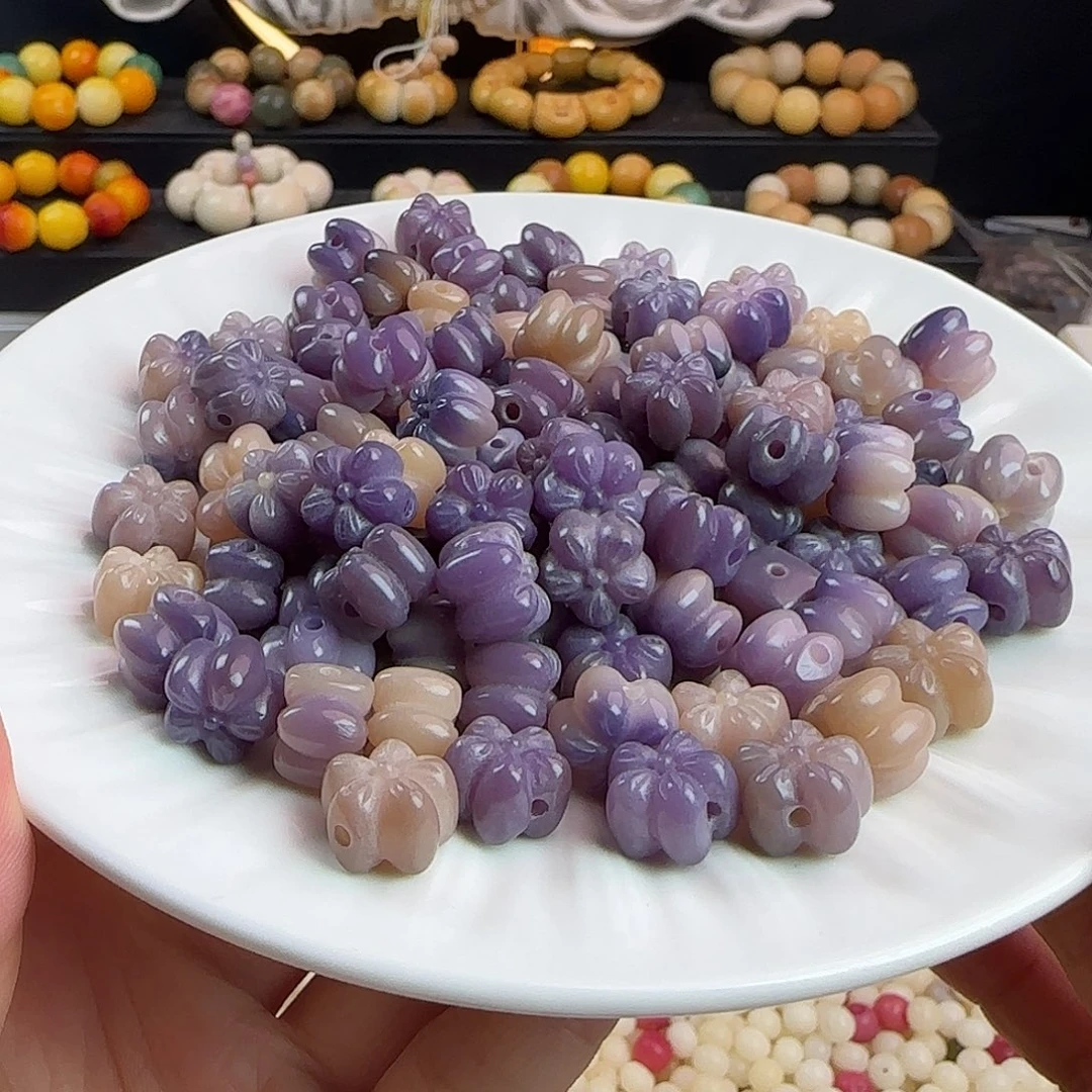 菩提根/象牙果吊坠卡12紫色五瓣花20卡牌➕10备珠