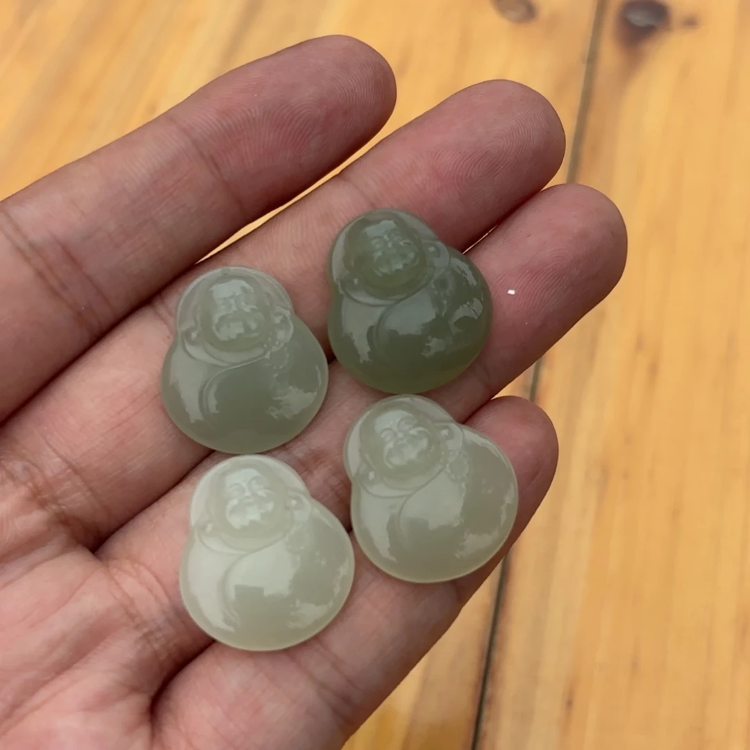 颈饰未镶嵌和田玉佛公卡20尺寸