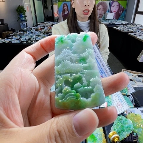 翡翠未镶嵌项链翡翠