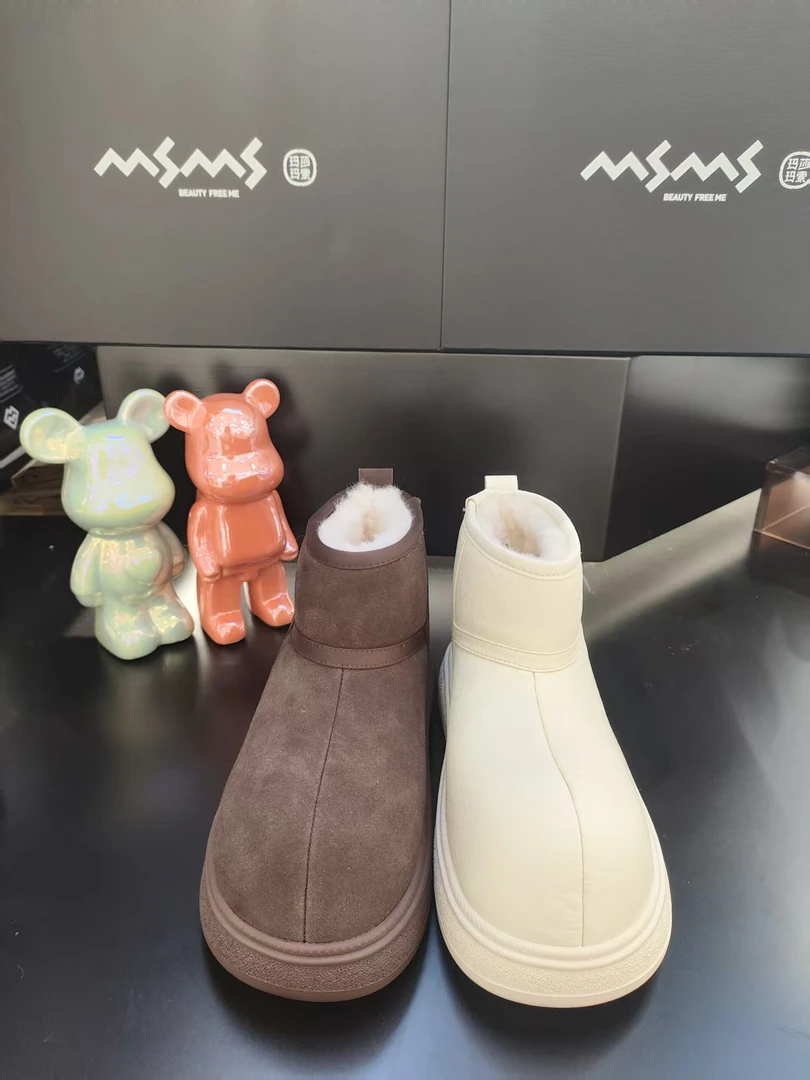 【玛莎玛索】208-327dm冬季新款大头加绒时尚百搭雪地靴